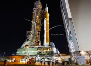 NASA’s moon rocket moved to launch pad for 1st test flight