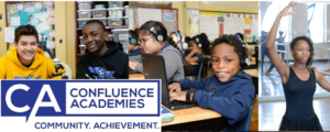 Children in a scholastic environment, smiling - Confluence Academy